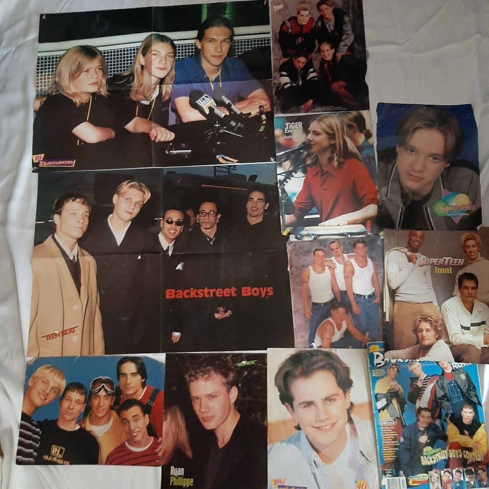 Vintage 90s Boy Band & Actor Poster Pack.